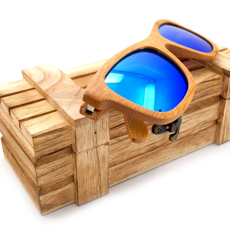 Бобо птица винтажные бамбуковые деревянные солнцезащитные очки ручной работы поляризованные зеркальные модные очки спортивные очки в деревянной коробке