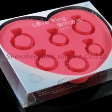 100 шт./лот льда лоток в форме кольца с бриллиантом для кубиков льда Стиль замораживание форма для льда, лед, форма для пцп