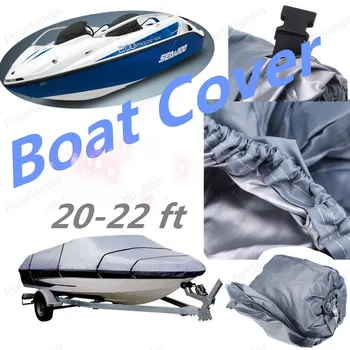 

New Fishing Boat Cover 210D Speedboat Accessories V-Hull UV Protected cloth 20-22ft Sunproof Waterproof Sunproof