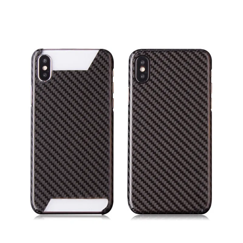 

Fashion 100% Pure Carbon Fiber Case For iPhone X 7 8 Plus Sport Not Block Signals Back Cover Half-Warp Shell Mobile Phone Cases
