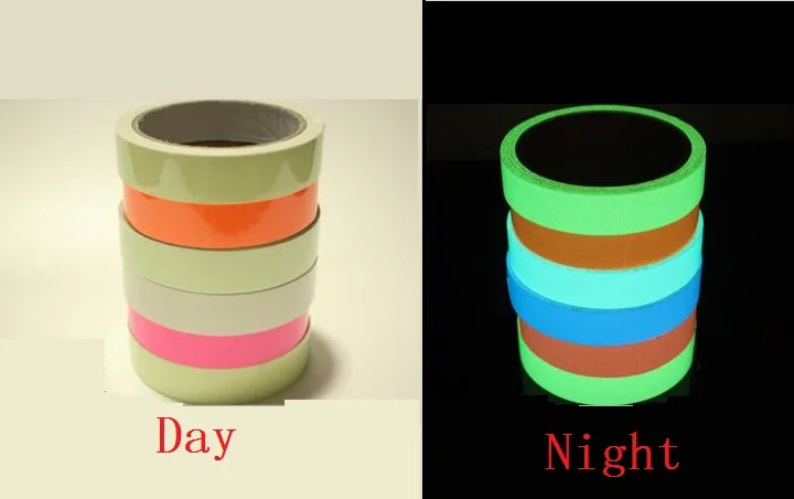 

FGHGF 3cm*1M Luminous Tape Self-adhesive Glowing Night /Dark Safety Stage Striking Warning Safety Tape 5Color