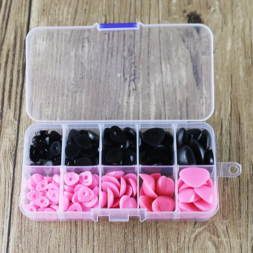 

150pcs Durable Mini Safety DIY Amigurumi Plastic Eyes Triangle Crafts Puppet Kids Buttons Flat Toys Accessories Doll Nose