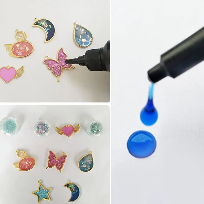 

ANGELADY 25g UV Epoxy Resin Crystal Non-Toxic For Jewelry DIY Silicone Molds Quick Curing Tools 12 Colors