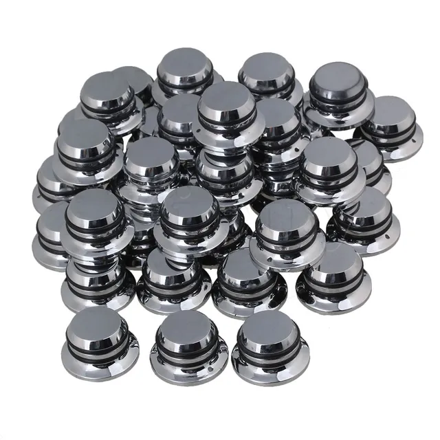 Cheap Yibuy Silver Zinc Alloy Electric Guitar Knobs Replacement Parts Set of 80