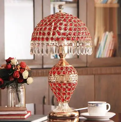 

European style bedroom bedside warm wedding fashion modern luxury crystal lamp decoration table lamp LO899