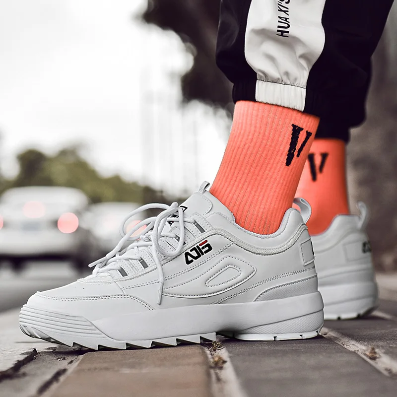 2018 Mens Gym Running Shoes Leather Disruptor 2 Lightweight Trainers