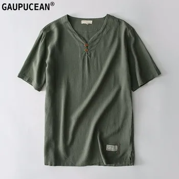 

Men T Shirt True Natrual Linum Big Size Summer Breathable Dry Fast Anti-static Flax Cool Thin Male Quality Man Linen T-shirts
