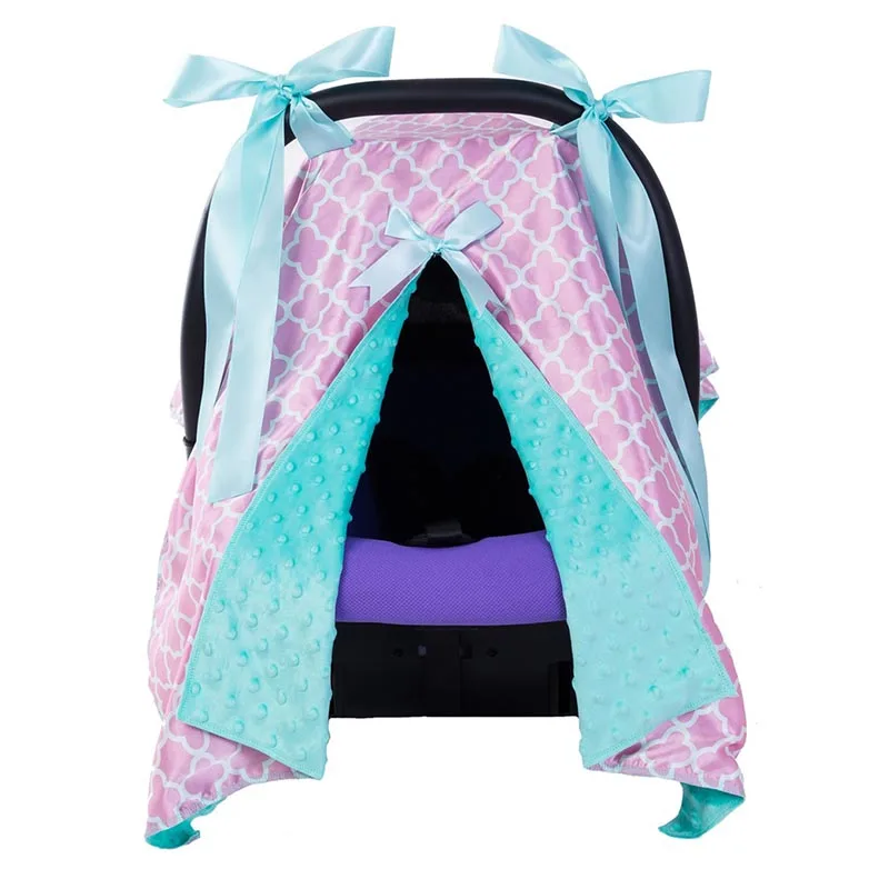 

Baby Feeding Cover Breastfeeding Scarf with Bow Infant Multi-use Blanket Cover Car Sear Canopy for Baby Nursing Cover 4Colors