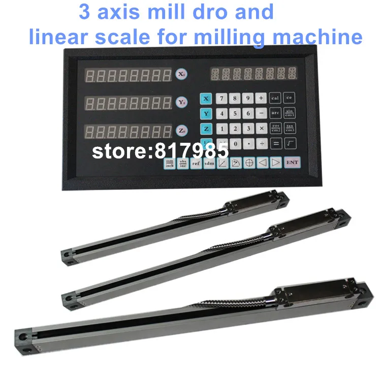 New Milling 3axis Dro Digital Readout And 3pcs (150mm To 1020mm) 0