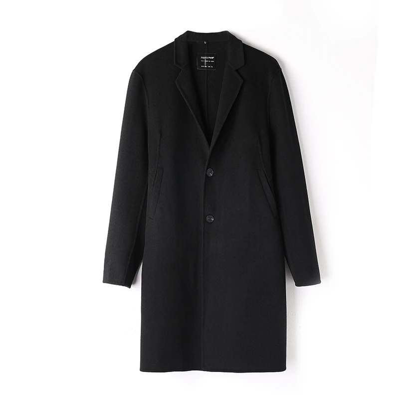 

Large Size Trend Men's Plus Wool Long Double-faced Woolen Coat