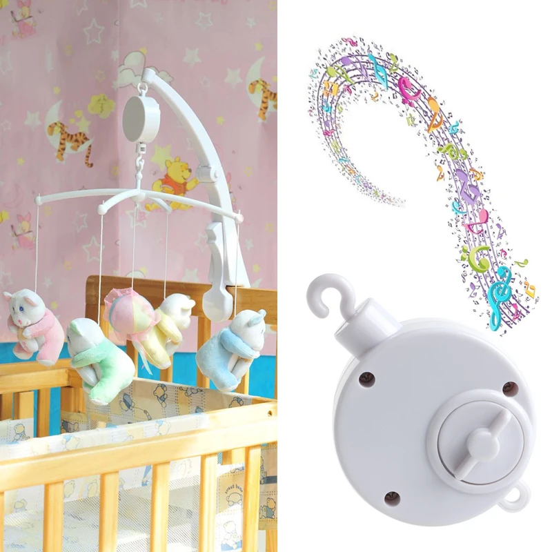 New 1Pc Baby Infant Rotary Mobile Crib Bed Clockwork Movement Music Box Kids Develop Toy