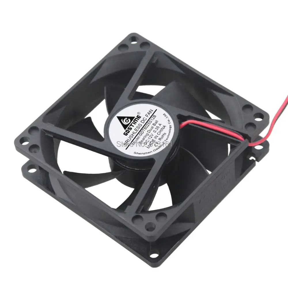 

Gdstime Computer 80x80x25mm 8cm 80mm Brushless 12V Ball DC Cooler Fan