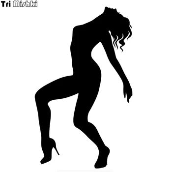 

Tri Mishki HZX671# 20x12cm dancing naked girl car sticker auto Windscreen Vinyl Decals Accessories Car Sticker