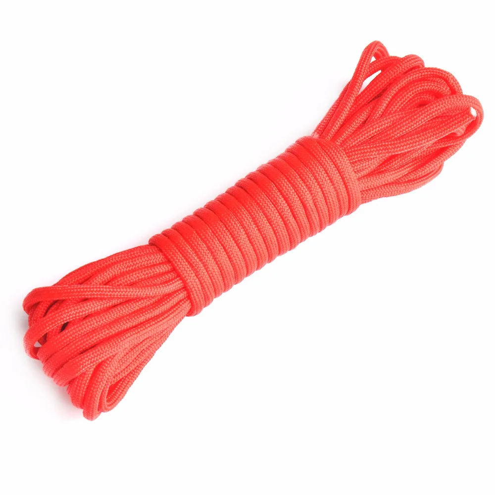 الملونة 25/50/100ft Paracord في 550 المظلة الحبل الحبل حبل مل المواصفات النوع الثالث 7 حامل بقاء حبل ل في الهواء الطلق تسلق كامب
