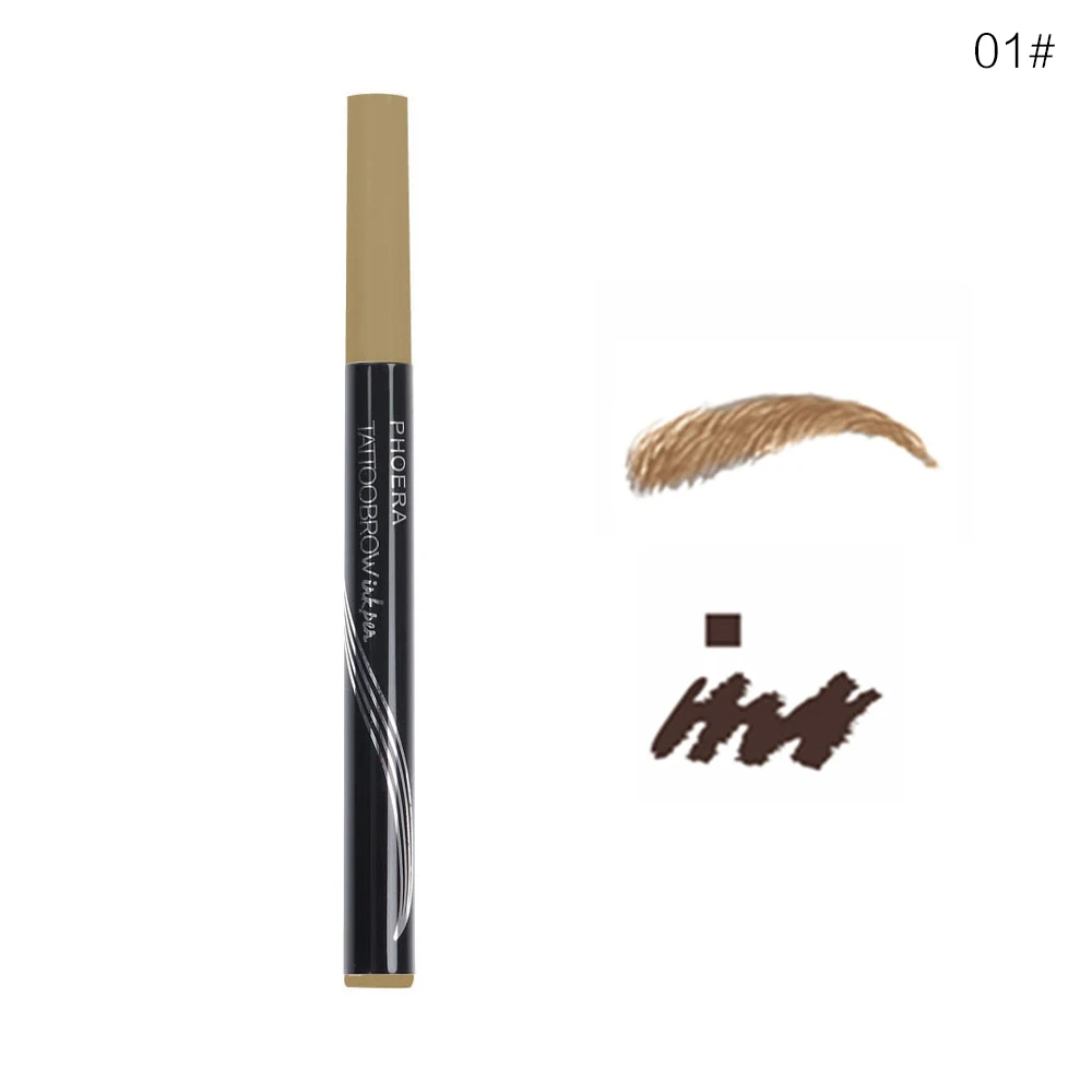 

PHOERA 3 Colors Optional Waterproof Fork Tip Eyebrow Tattoo Pen Fine Sketch Microblading Pen Eyebrow Pencil Cosmetic Eye Makeup