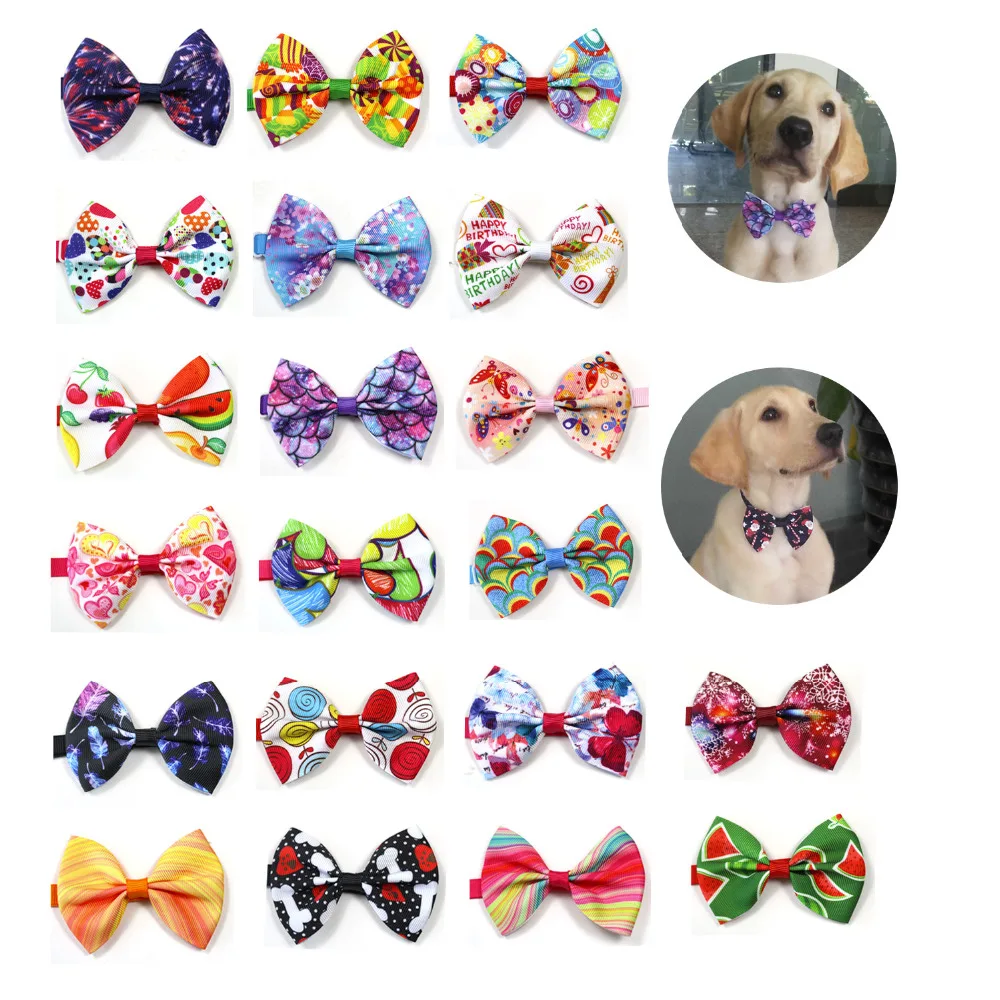 

50 Pcs Pet Puppy Dog Accessories Ribbon Bowknot Style Puppy Dog Cat Bow Tie Christams Halloween Party Dog Bowties Pet Grooming