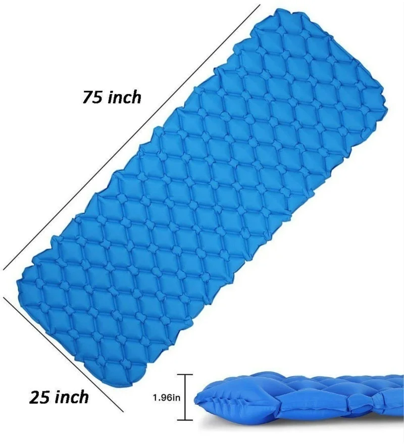 Спальный коврик для кемпинга-сверхлегкий надувной матрас W/компактный-спальный коврик для походов и активного отдыха