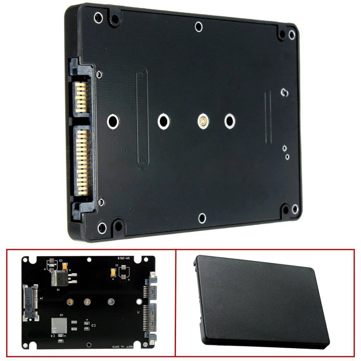 hard disk case 3.0 M.2 NGFF (SATA) SSD to 2.5 inch SATA Adapter Card 8mm Thickness Enclosure desktop hard disk case