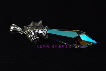 

Thailand, Girls Pure Silver Restoring Ancient Ways The Horsehead With Thai Silver Crystal Pendant