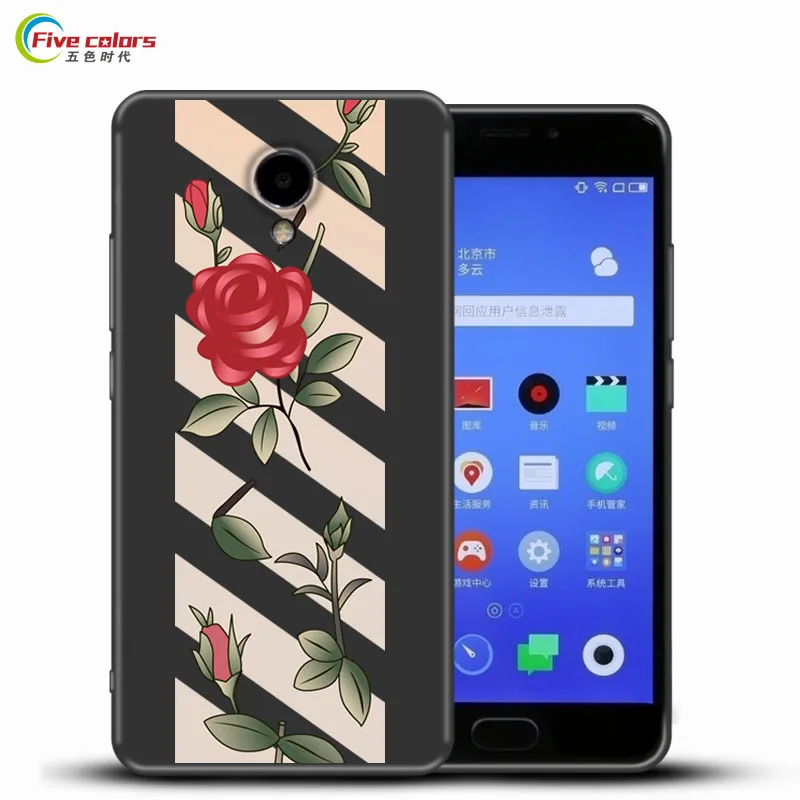 360 градусов полное покрытие чехол для Meizu M5 Note M5C Мягкая Силиконовая Защита задняя