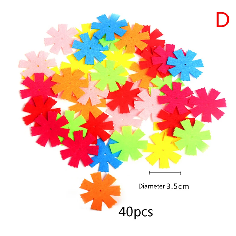 40 шт. нетканые пластыри детская ручная головоломка материалы лепестковая Корона узор Детские патчи товары для шитья и рукоделия DIY стикер - Цвет: D