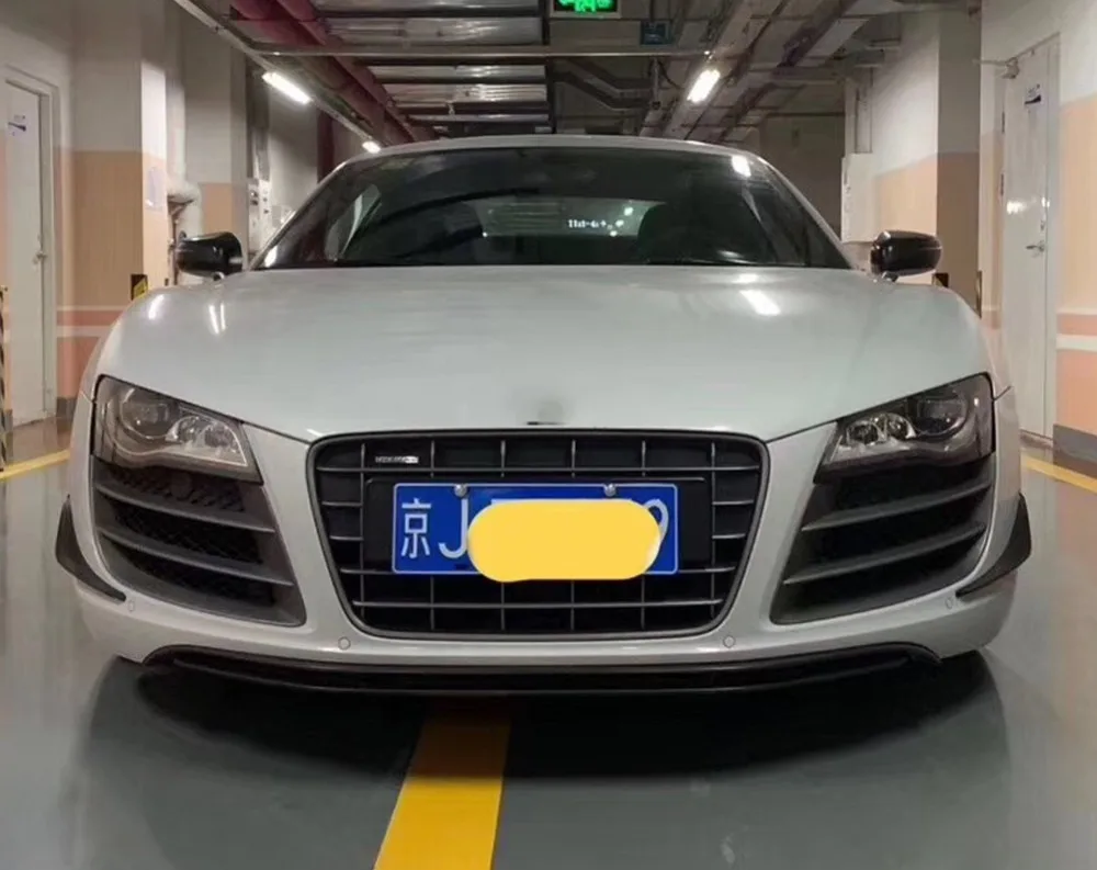 Передний бампер из углеродного волокна боковые уголки спойлер для Audi R8 2008 2015