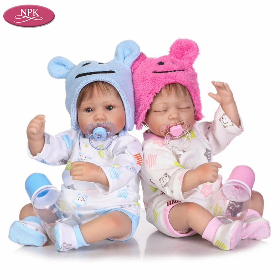

NPK 40CM Soft Silicone Reborn Babies Doll Toys For Girl Lifelike Newborn Girl Alive Baby Doll Children Birthday Gift Bebe Reborn