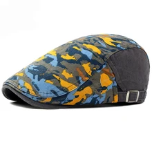 HT1324 Большие размеры хлопковые береты Модные женские передовые Ivy Gastby плоские солнцезащитные очки камуфляж регулируемые береты