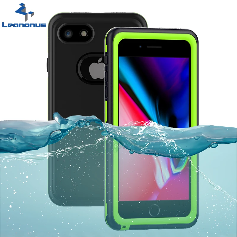 Koop Leanonus Swimproof Case voor iPhone 8 8 Plus 7 Plus IP68 waterdichte 6 M Onderwater Case voor iPhone 7 7 Plus Sneeuw proof Bag Shell