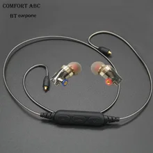 Promo offer new technology 2017 bluetooth MMCX cable with earphones for Sennheiser ie80 ie800 cable with sport earhooks headset freeshipping