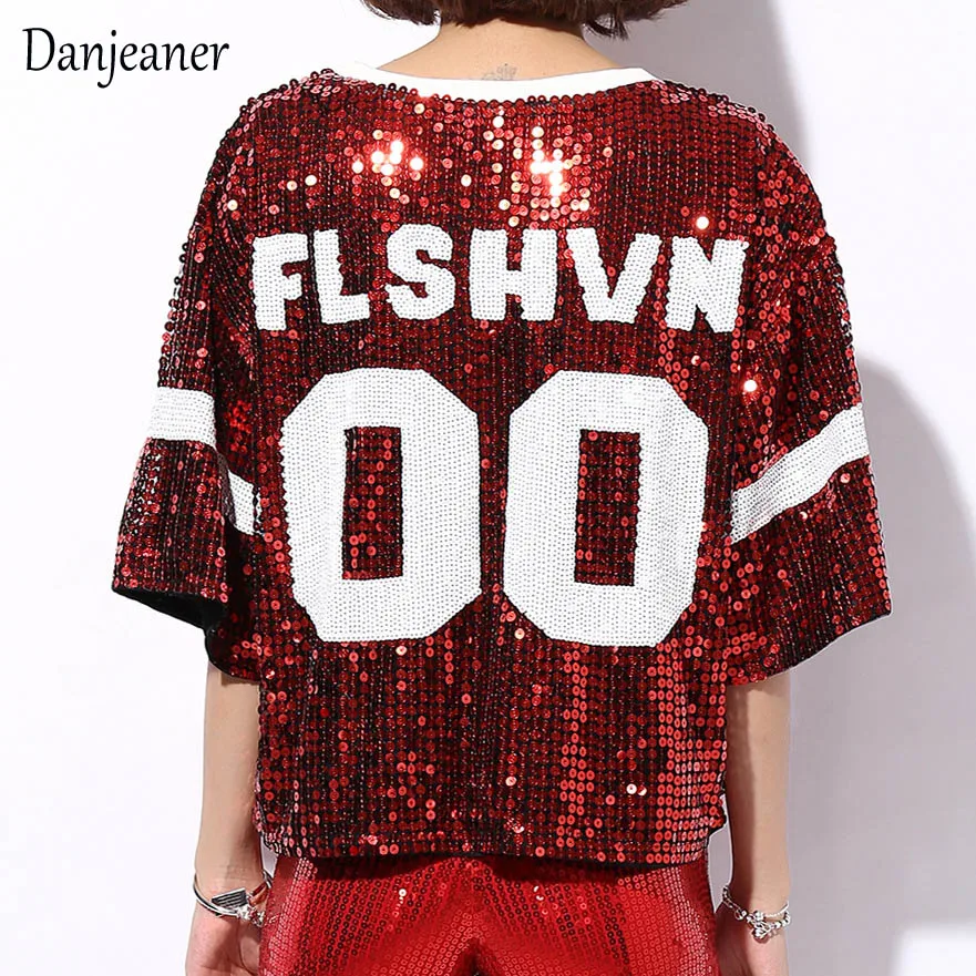 

Danjeaner Sexy Singer Jazz Hip Hop Dance Costumes Lady Female Sexy Nightclub Sequins Beyonce Bodysuit Bar Dj Performance Wear