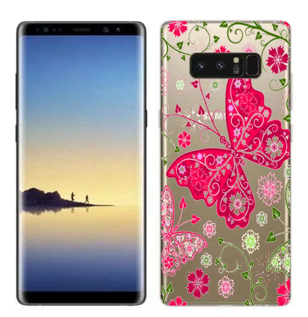 Clear Silicone Fundas for Samsung Galaxy S8 S9 S8 Plus S9 Plus Soft TPU Cover for Samsung Note 3 4 5 7 8 9 Case Protective Shell (17)