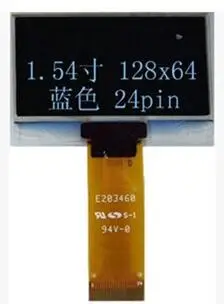1 54 дюймовый 24PIN 8Bit синий OLED экран SSD1305 Привод IC 128*64 SPI I2C интерфейс | Электронные