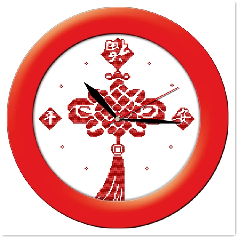 Картина с надписью Peace Blessing Китайская вышивка крестиком часы украшение для дома