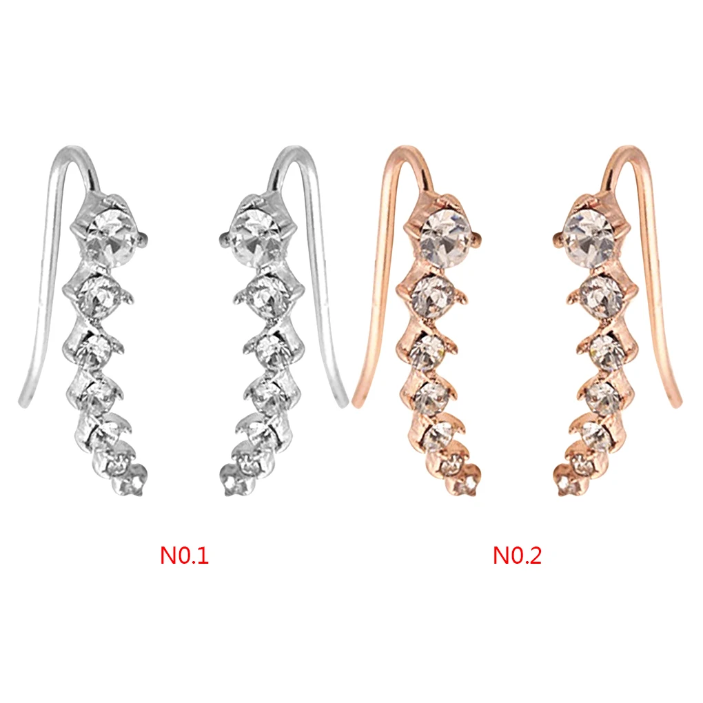 Женские серьги-гвоздики с 7 кристаллами для девочек, серьги-гвоздики, ушные сережки-гвоздики