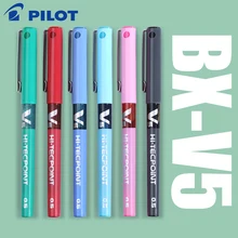12 шт./партия Япония пилот V5 жидкие чернила ручка 0,5 мм 7 цветов на выбор BX-V5 стандартная ручка офисные и школьные канцелярские принадлежности
