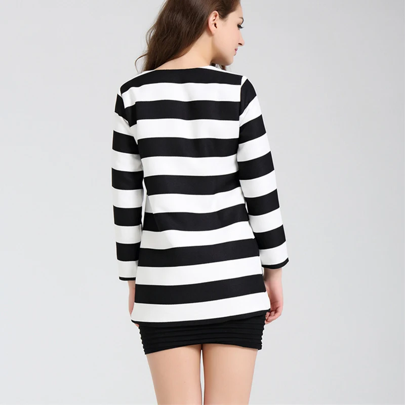 Plus Size Striped Button Long Sleeve Women Jackets Patchwork Knitted Woman's Coats  2019 Winter Office Lady Clothes Female 4XL