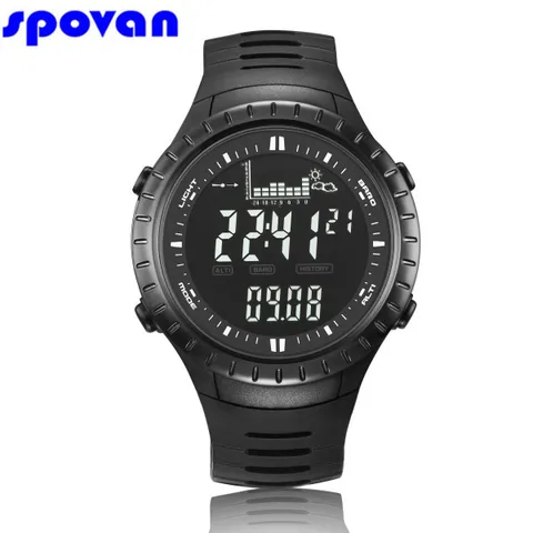 Masculino à Prova Relógio de Pulso Spovan Relógio Digital Dwaterproof Água Esporte Homem Barômetro Altímetro Termômetro Cronômetro Masculino