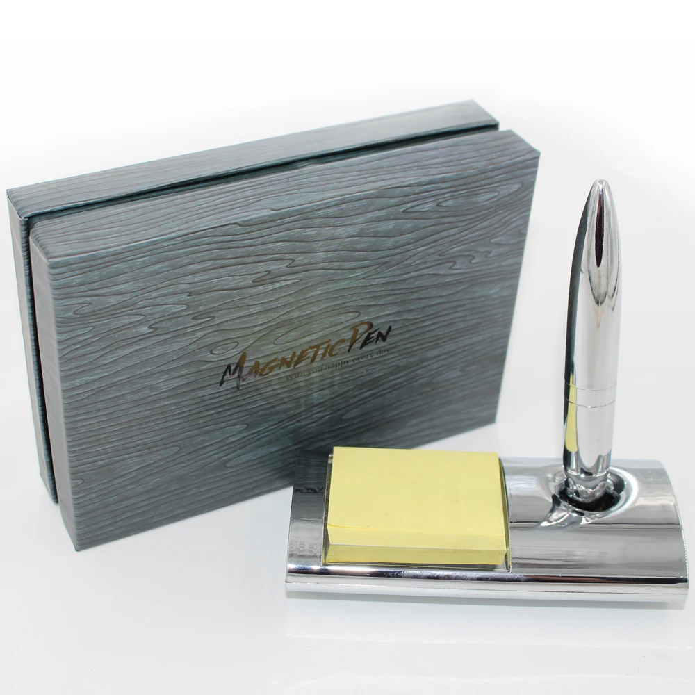 

Rectangle base Magnetic Floating Pen with Notes and Magnetic Base - High quality Magnetic table Pen for Office and Bank