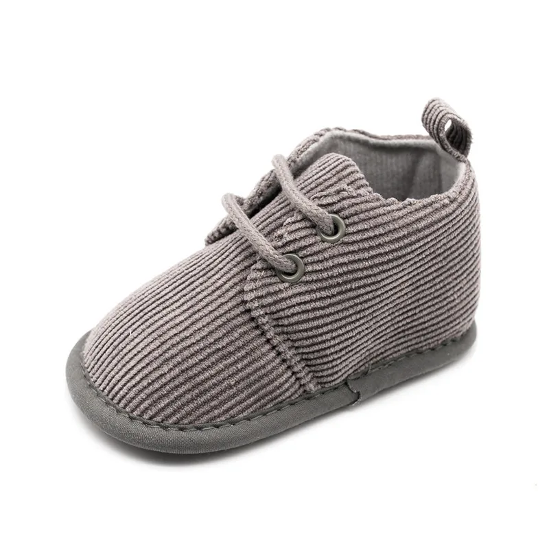 Г. Новая Вельветовая детская Тканевая обувь удобная в ходьбе обувь для малышей обувь для мальчика Мокасины - Цвет: Серый