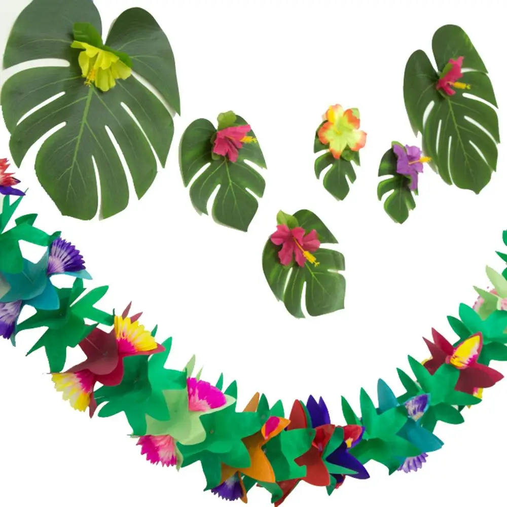 Huiran Hawaii Party Set Jungle Decoration для вечеринки в стиле сафари Child Birthday Safari Tropical Show|Украшения