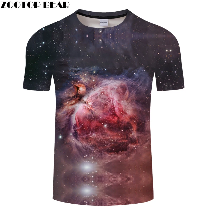 Colorful Galaxy Space Printed T shirt 3D Mens Womens T shirts Summer O Neck 2018 Clothing Tees