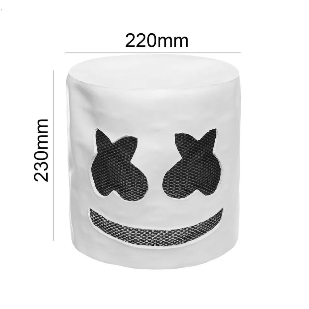 

Marshmello Mask LED Flash Dj Helmet Marshmallow Concert Future Bass Music Fans Bars Props Colorful Kids Adult
