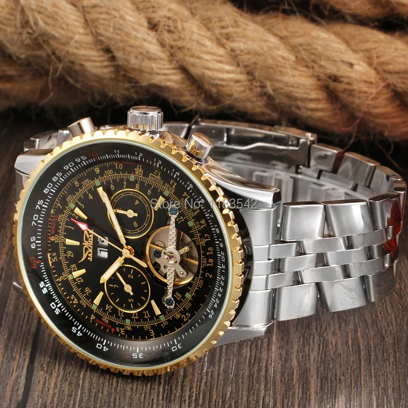JARGAR JAG034M4T2 автоматические Модные наручные часы серебряные с ремешком из