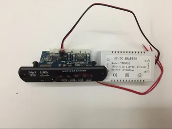 

12V / 1A adapter USB TF Wireless Bluetooth, WMA, APE, FLAC, WAV Decoder Board 12V Car Wireless Audio Bluetooth Handsfree Module