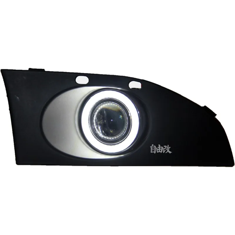 

eOsuns COB angel eye led daytime running light DRL + halogen Fog lamp + Projector Lens for Mitsubishi Grundy