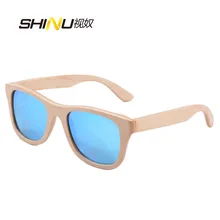 Hielo Azul Lente Skateboard Madera Gafas de Sol de Las Mujeres gafas de Sol 7 Capa Natural Sombra Capa de Espejo Gafas De Sol Mujer