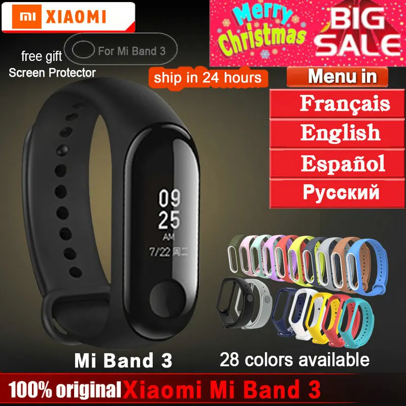 

Original xiaomi mi band 3 bracelet wristband miband 2 3 Fitness Tracker Smart Bracelet Heartrate Monitor Android