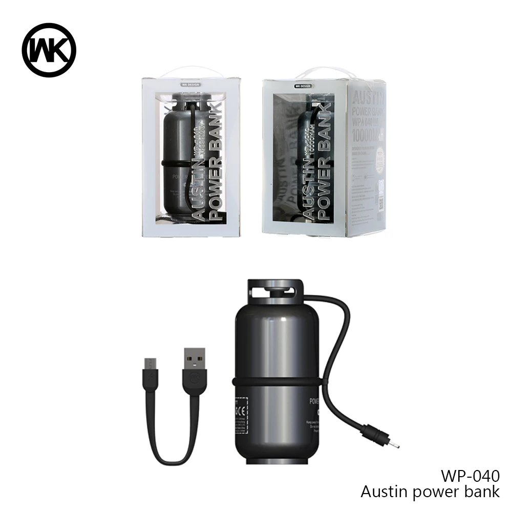 WK DESIGN Portable Power Bank 10000mAh USB Powerbank External Charger Battery Pack for iPhone X Samsung Note 8 Bateria Externa