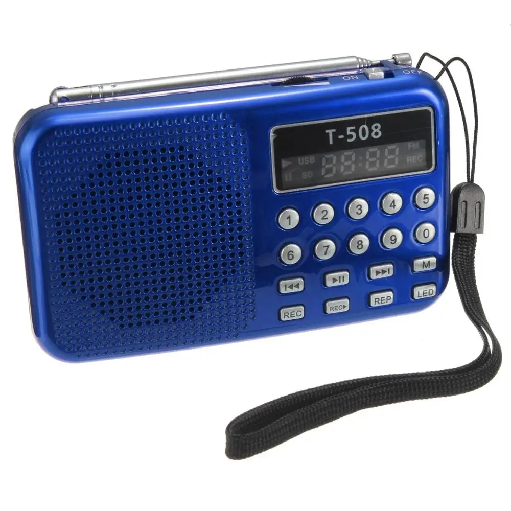 

T508 Hot Selling T-205 Portable HiFi Card Speaker Digital Multimedia Loudspeaker FM Radio White Camping Hiking Outdoor Sports